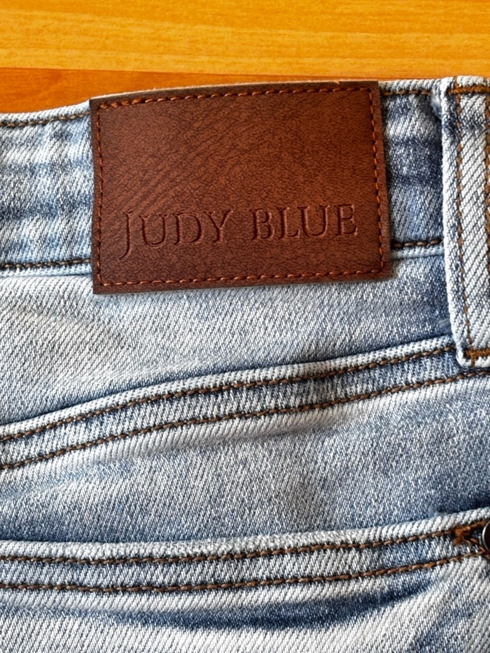 Judy Blue Faded Light Blue Denim Jean  Shorts - Picture 10 of 11